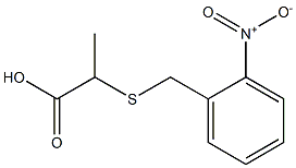 2-[(2-nitrobenzyl)thio]propanoic acid Struktur