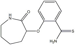 2-[(2-oxoazepan-3-yl)oxy]benzene-1-carbothioamide Struktur