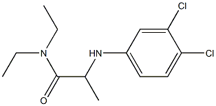 2-[(3,4-dichlorophenyl)amino]-N,N-diethylpropanamide Struktur