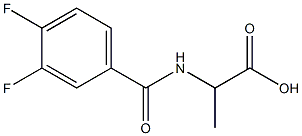 2-[(3,4-difluorophenyl)formamido]propanoic acid Struktur