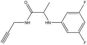 2-[(3,5-difluorophenyl)amino]-N-(prop-2-yn-1-yl)propanamide Struktur