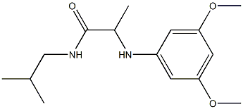 2-[(3,5-dimethoxyphenyl)amino]-N-(2-methylpropyl)propanamide Struktur