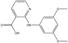 2-[(3,5-dimethoxyphenyl)amino]pyridine-3-carboxylic acid Struktur