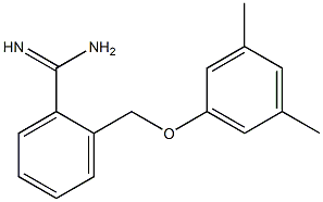 2-[(3,5-dimethylphenoxy)methyl]benzenecarboximidamide Struktur