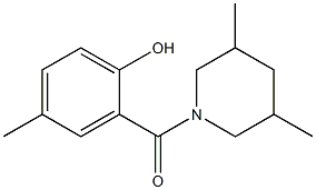 2-[(3,5-dimethylpiperidin-1-yl)carbonyl]-4-methylphenol Struktur