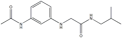 2-[(3-acetamidophenyl)amino]-N-(2-methylpropyl)acetamide Struktur