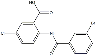 2-[(3-bromobenzene)amido]-5-chlorobenzoic acid Struktur