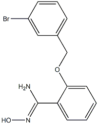 2-[(3-bromobenzyl)oxy]-N'-hydroxybenzenecarboximidamide Struktur