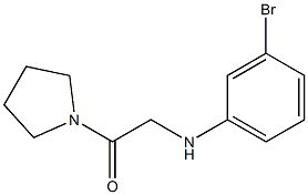 2-[(3-bromophenyl)amino]-1-(pyrrolidin-1-yl)ethan-1-one Struktur