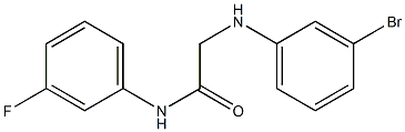 2-[(3-bromophenyl)amino]-N-(3-fluorophenyl)acetamide Struktur