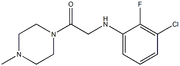 2-[(3-chloro-2-fluorophenyl)amino]-1-(4-methylpiperazin-1-yl)ethan-1-one Struktur