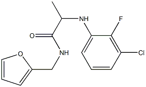 2-[(3-chloro-2-fluorophenyl)amino]-N-(furan-2-ylmethyl)propanamide Struktur