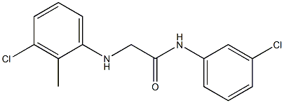 2-[(3-chloro-2-methylphenyl)amino]-N-(3-chlorophenyl)acetamide Struktur