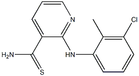 2-[(3-chloro-2-methylphenyl)amino]pyridine-3-carbothioamide Struktur