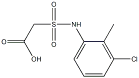 2-[(3-chloro-2-methylphenyl)sulfamoyl]acetic acid Struktur