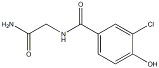 2-[(3-chloro-4-hydroxyphenyl)formamido]acetamide Struktur