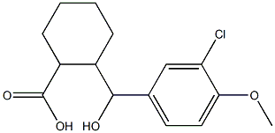 2-[(3-chloro-4-methoxyphenyl)(hydroxy)methyl]cyclohexane-1-carboxylic acid Struktur