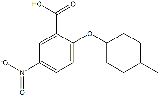 2-[(4-methylcyclohexyl)oxy]-5-nitrobenzoic acid Struktur