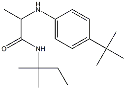 2-[(4-tert-butylphenyl)amino]-N-(2-methylbutan-2-yl)propanamide Struktur