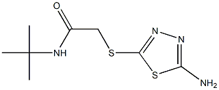 2-[(5-amino-1,3,4-thiadiazol-2-yl)sulfanyl]-N-tert-butylacetamide Struktur