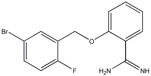 2-[(5-bromo-2-fluorobenzyl)oxy]benzenecarboximidamide Struktur