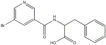 2-[(5-bromopyridin-3-yl)formamido]-3-phenylpropanoic acid Struktur