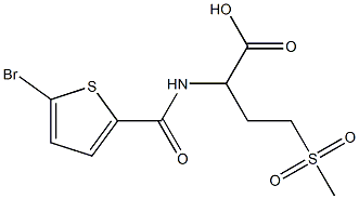 2-[(5-bromothiophen-2-yl)formamido]-4-methanesulfonylbutanoic acid Struktur