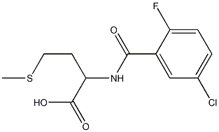 2-[(5-chloro-2-fluorophenyl)formamido]-4-(methylsulfanyl)butanoic acid Struktur