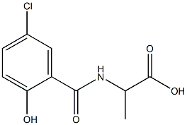 2-[(5-chloro-2-hydroxybenzoyl)amino]propanoic acid Struktur