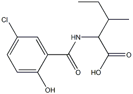 2-[(5-chloro-2-hydroxyphenyl)formamido]-3-methylpentanoic acid Struktur