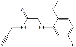 2-[(5-chloro-2-methoxyphenyl)amino]-N-(cyanomethyl)acetamide Struktur