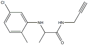 2-[(5-chloro-2-methylphenyl)amino]-N-(prop-2-yn-1-yl)propanamide Struktur