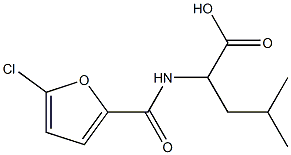 2-[(5-chlorofuran-2-yl)formamido]-4-methylpentanoic acid Struktur