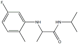 2-[(5-fluoro-2-methylphenyl)amino]-N-(propan-2-yl)propanamide Struktur