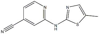 2-[(5-methyl-1,3-thiazol-2-yl)amino]isonicotinonitrile Struktur