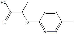 2-[(5-methylpyridin-2-yl)thio]propanoic acid Struktur