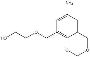 2-[(6-amino-2,4-dihydro-1,3-benzodioxin-8-yl)methoxy]ethan-1-ol Struktur