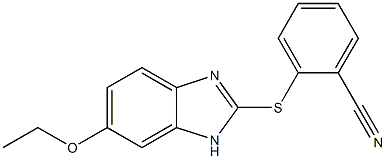 2-[(6-ethoxy-1H-1,3-benzodiazol-2-yl)sulfanyl]benzonitrile Struktur