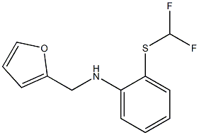 2-[(difluoromethyl)sulfanyl]-N-(furan-2-ylmethyl)aniline Struktur