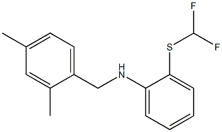 2-[(difluoromethyl)sulfanyl]-N-[(2,4-dimethylphenyl)methyl]aniline Struktur