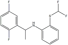 2-[(difluoromethyl)sulfanyl]-N-[1-(2,5-difluorophenyl)ethyl]aniline Struktur