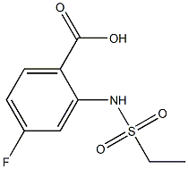 2-[(ethylsulfonyl)amino]-4-fluorobenzoic acid Struktur