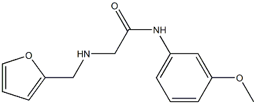 2-[(furan-2-ylmethyl)amino]-N-(3-methoxyphenyl)acetamide Struktur