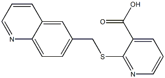 2-[(quinolin-6-ylmethyl)sulfanyl]pyridine-3-carboxylic acid Struktur