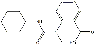 2-[[(cyclohexylamino)carbonyl](methyl)amino]benzoic acid Struktur