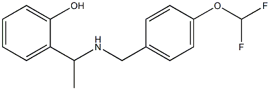 2-[1-({[4-(difluoromethoxy)phenyl]methyl}amino)ethyl]phenol Struktur