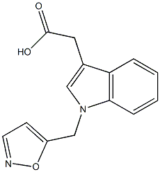 2-[1-(1,2-oxazol-5-ylmethyl)-1H-indol-3-yl]acetic acid Struktur