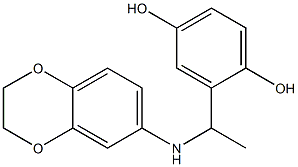 2-[1-(2,3-dihydro-1,4-benzodioxin-6-ylamino)ethyl]benzene-1,4-diol Struktur