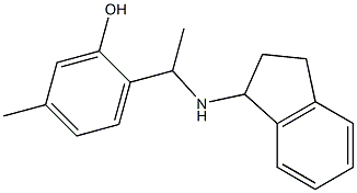 2-[1-(2,3-dihydro-1H-inden-1-ylamino)ethyl]-5-methylphenol Struktur