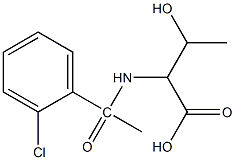 2-[1-(2-chlorophenyl)acetamido]-3-hydroxybutanoic acid Struktur